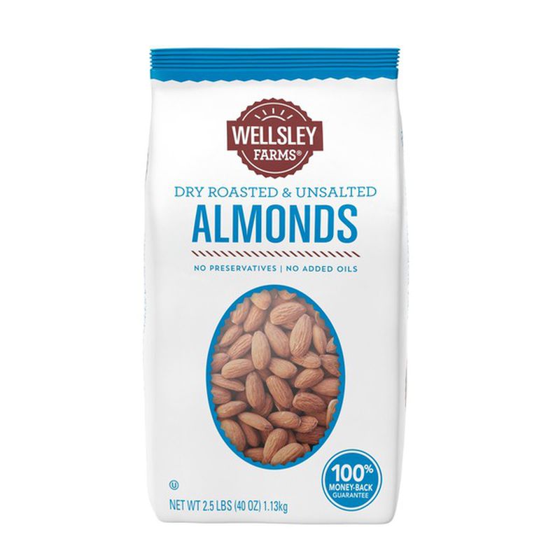 ALMENDRAS SIN SAL WELLSLEY FARMS 1.13KG Almendras Enteras Sin Sal Wellsley Farms, 1.13kg. - Imagen 1