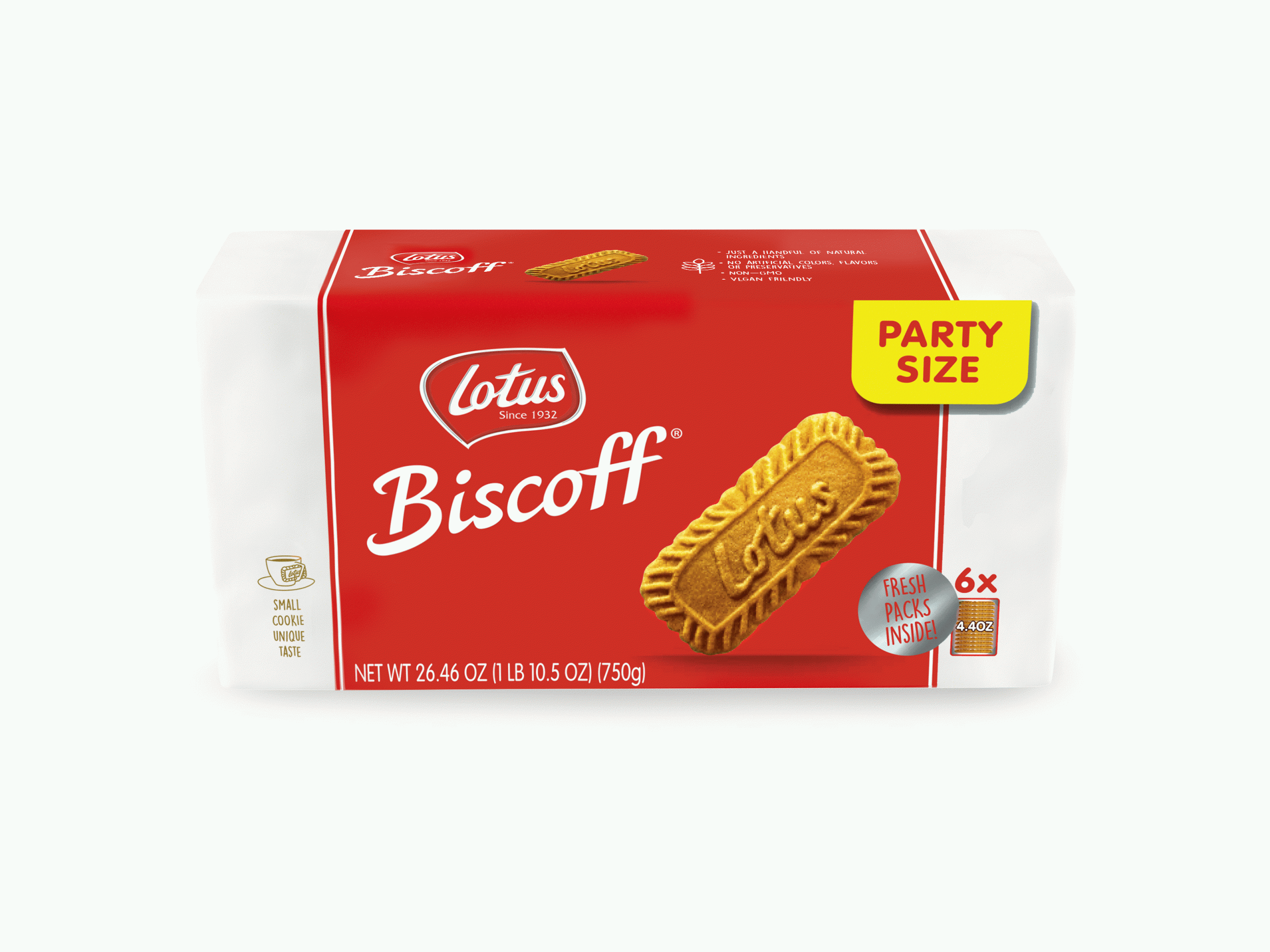 GALLETAS LOTTUS BISCOFF 6 PACK FRONT Galletas Lotus Biscoff 6 Pack / 125g - Imagen 1
