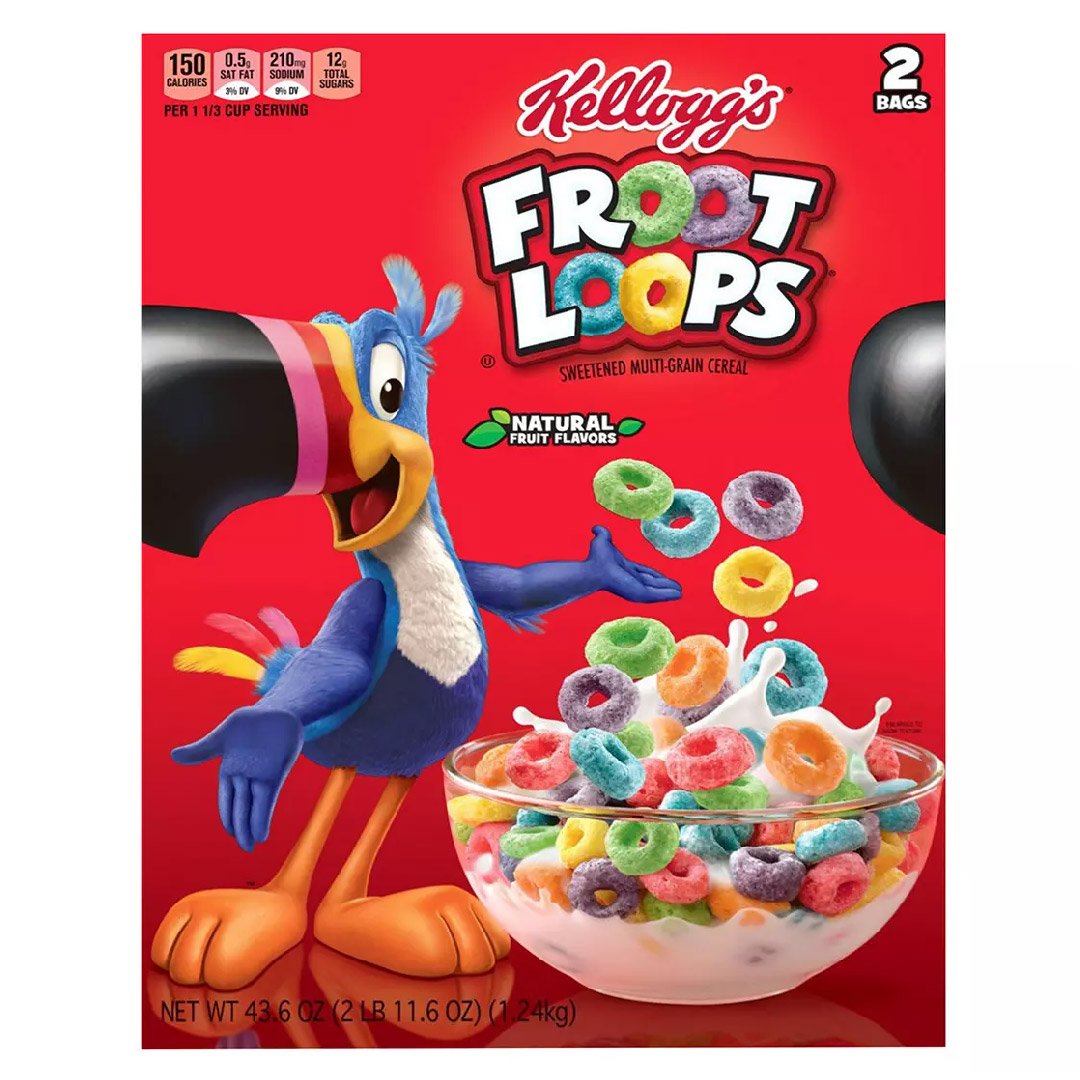 frootloops_Mesa de trabajo 1 Cereal Froot Loops, Kelloggs / 2 Pack / 1.24 Kg - Imagen 1