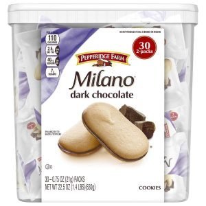 Galletas Milano Dark Chocolate, 30 Pack / 21g
