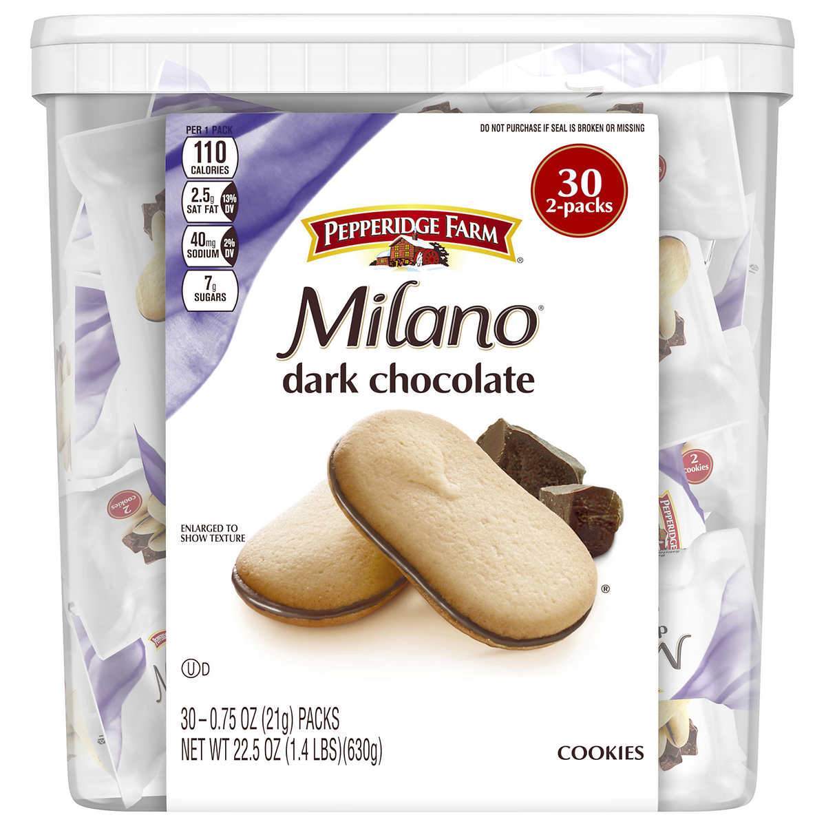 imageService-10_1200x1200 Galletas Milano Dark Chocolate, 30 Pack / 21g - Imagen 1