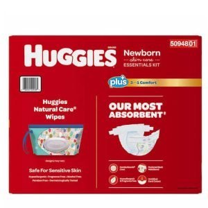 Pañales Huggies Para Recién Nacidos Con Toallitas Húmedas Natural Care / 124 Pack - Imagen 2