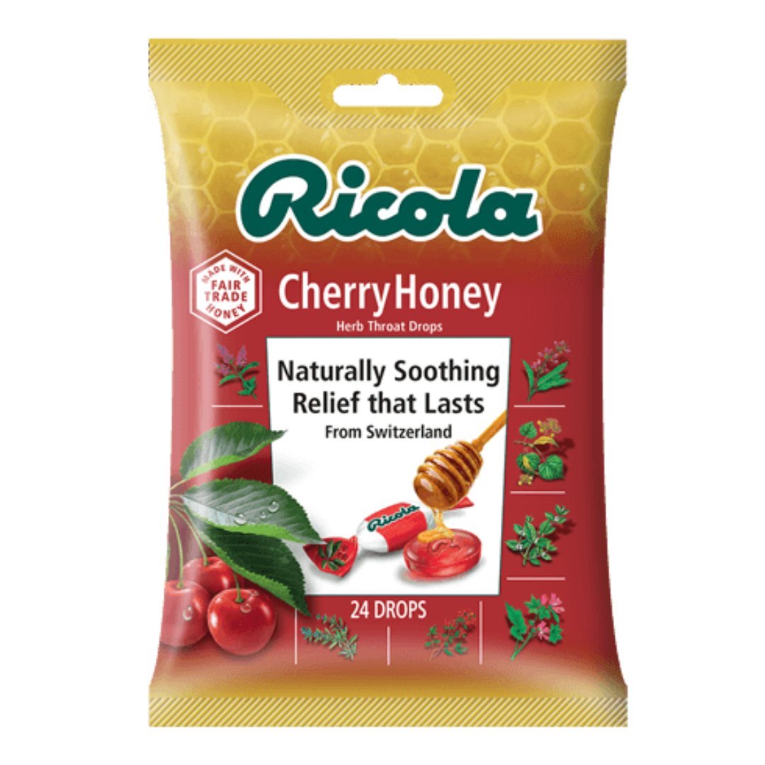 ricola4 Caramelos De Alivio Natural Sabor Cherry-Honey, Ricola / 24 Pack - Imagen 1