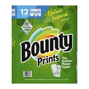 Papel Toallin, Bounty Prints / 12 Rollos / 117 Hojas c/u