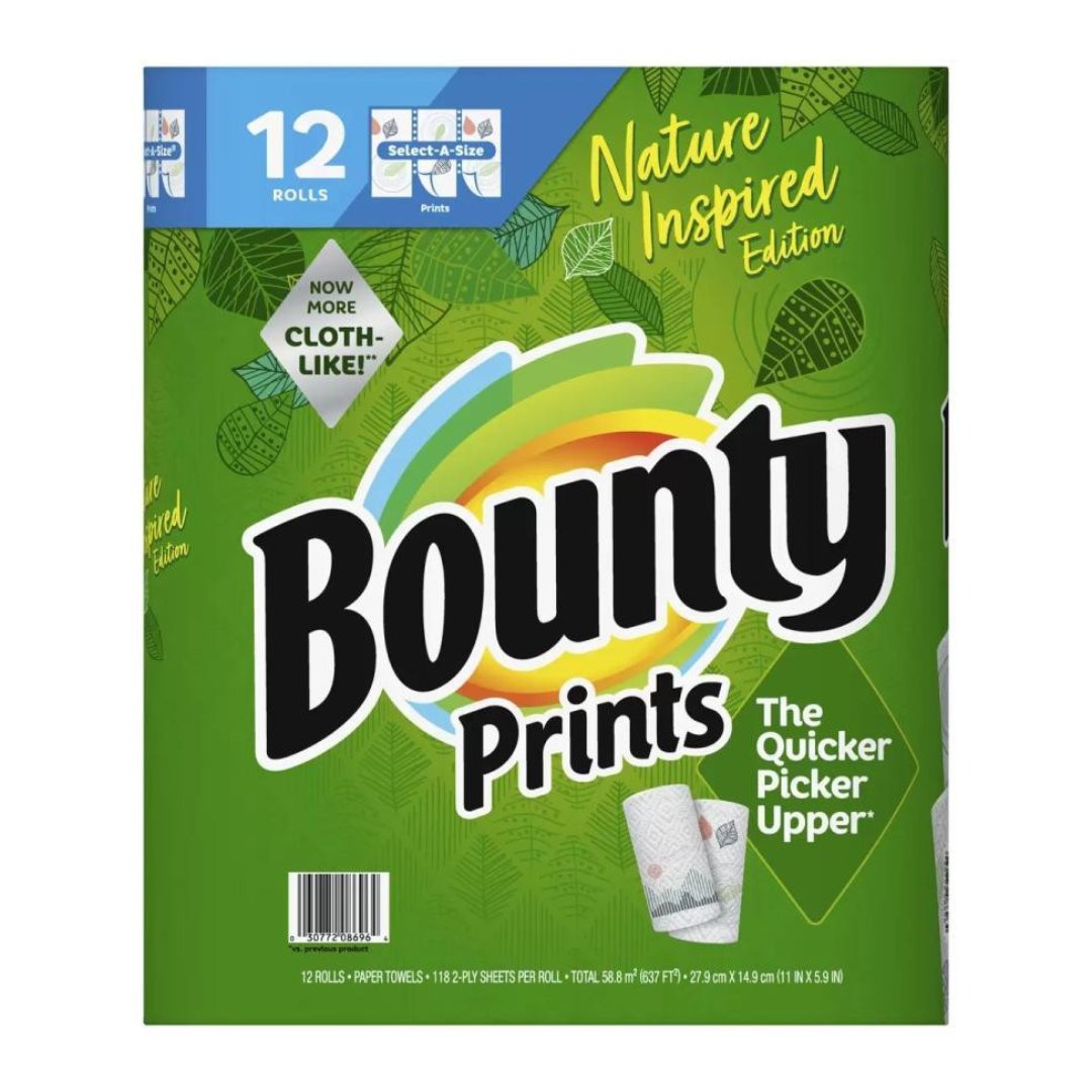 Untitled Project (1) Papel Toallin, Bounty Prints / 12 Rollos / 117 Hojas c/u - Imagen 1