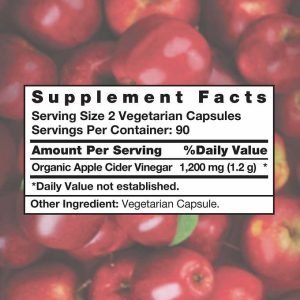 Cápsulas de Vinagre de Manzana Nature's Truth 1200mg 180 Pack - Imagen 2