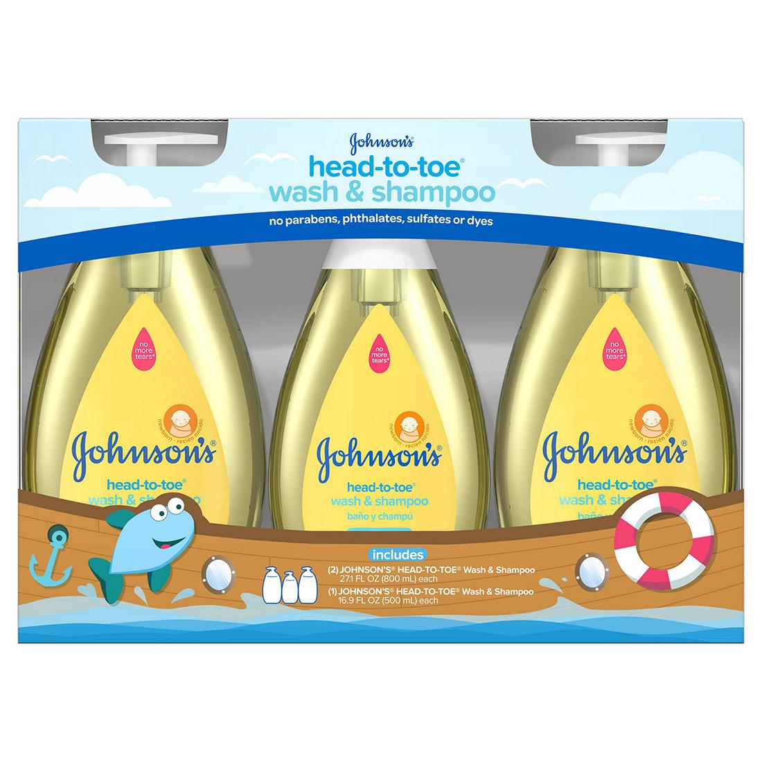 CHAMPU DE BEBE JOHNSONS 3 PACK 2.1L Champú de Bebe Johnsons 3 Pack 2.1 L - Imagen 1