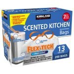Kirkland Bolsas De Basura Flex-Tech Con Cinta De Amarre / 200 Pack / 49.2 L