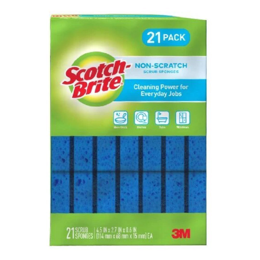 esponjas-02 Esponjas Para Fregar Anti-Rayas Scotch-Brite / 21 Pack - Imagen 1