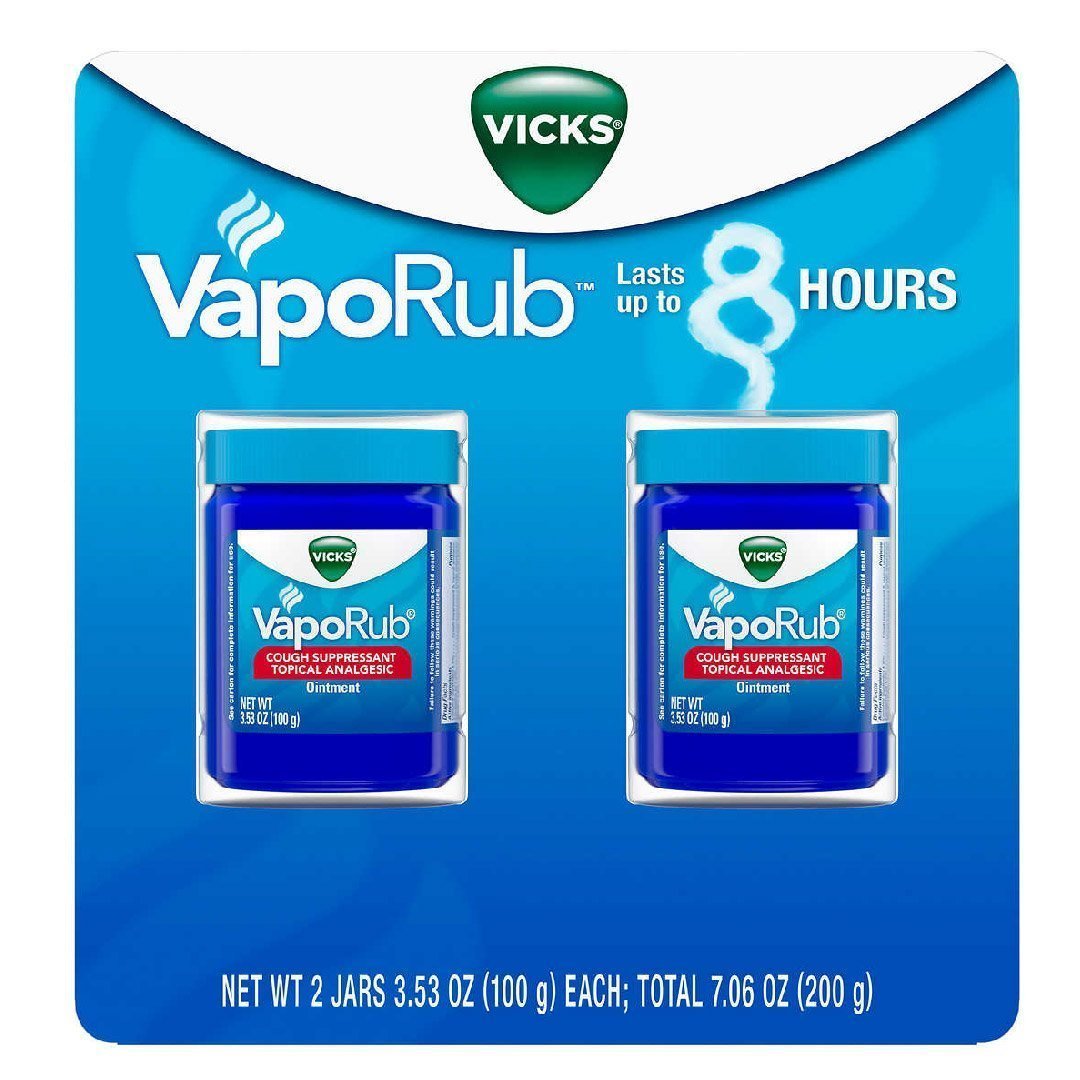 vaporub_Mesa de trabajo 1 Vicks Vaporub Analgésico Tópico, 100g / 2 Pack - Imagen 1