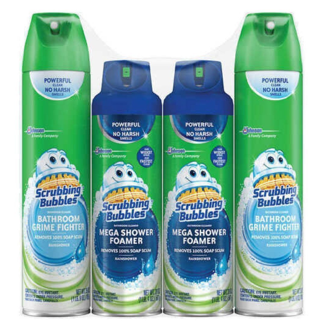 scrubbing-02 Limpiador Espumoso Para Baños Scrubbing Bubbles, 4 Pack Variados - Imagen 1
