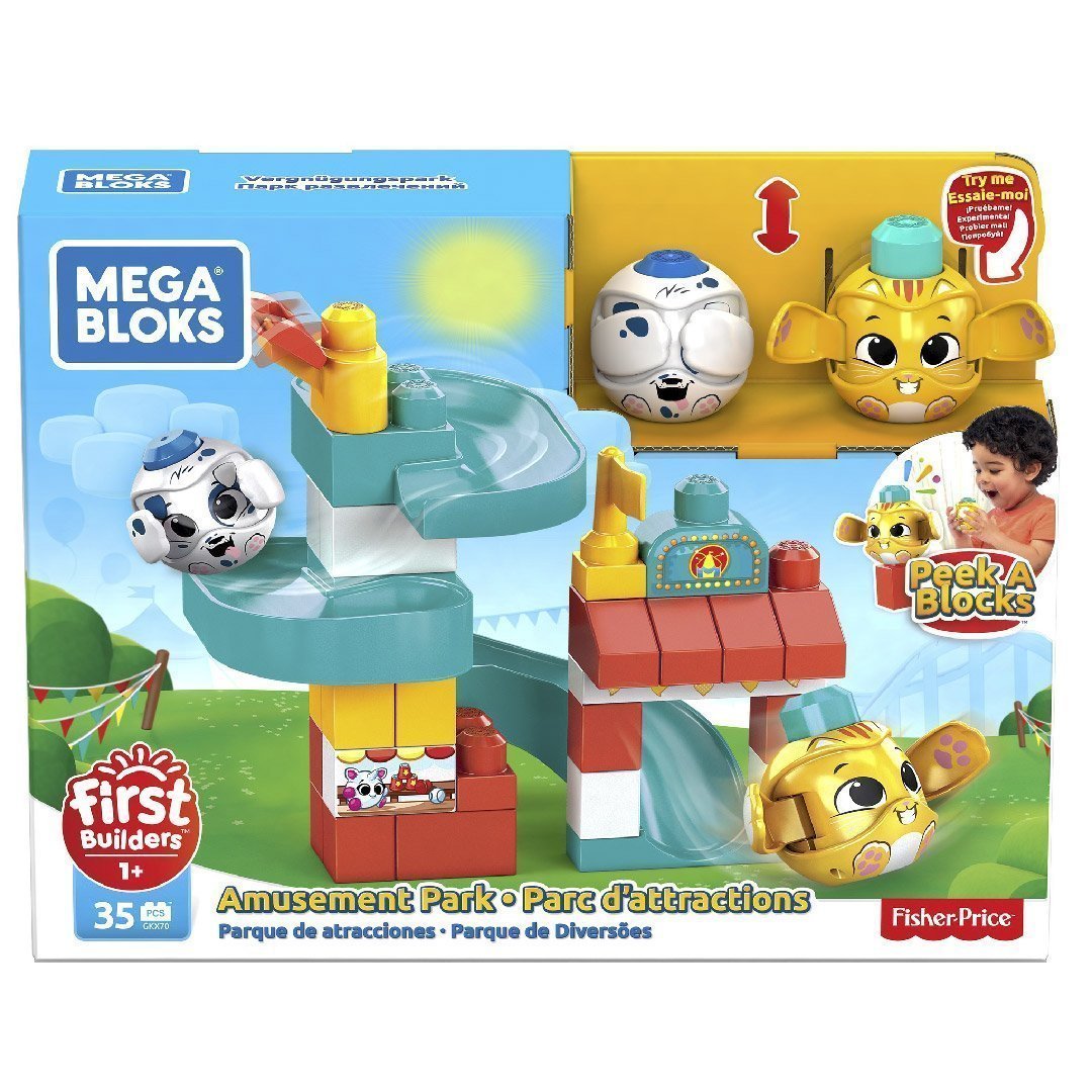 juego-02 Bloques De Construcción Mega Bloks - Peek A Blocks De Fisher-Price / 35 Piezas / Niños 1+ - Imagen 1