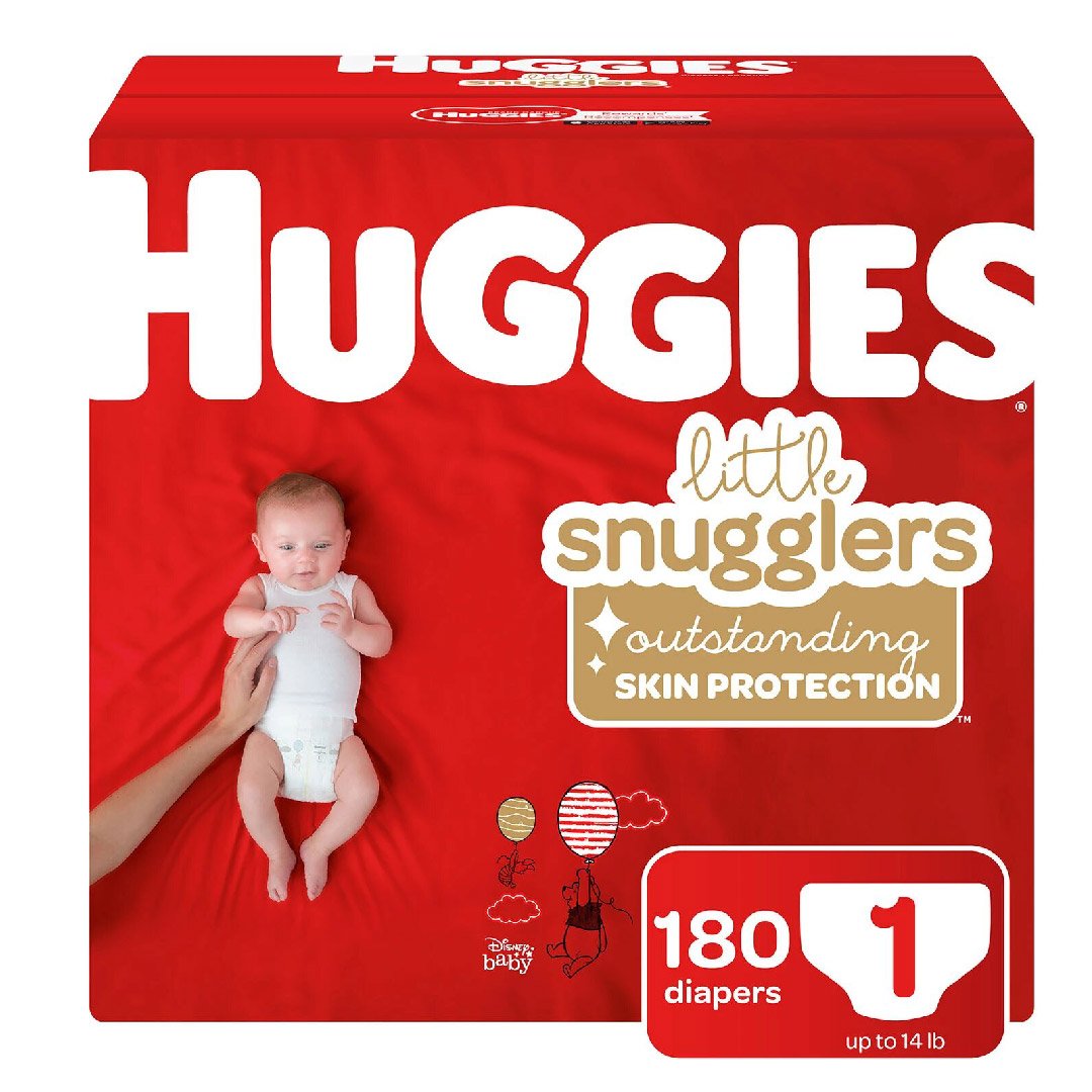 pañalesn-02 Pañales Little Snugglers Huggies Talla 1, 180 Pack - Imagen 1