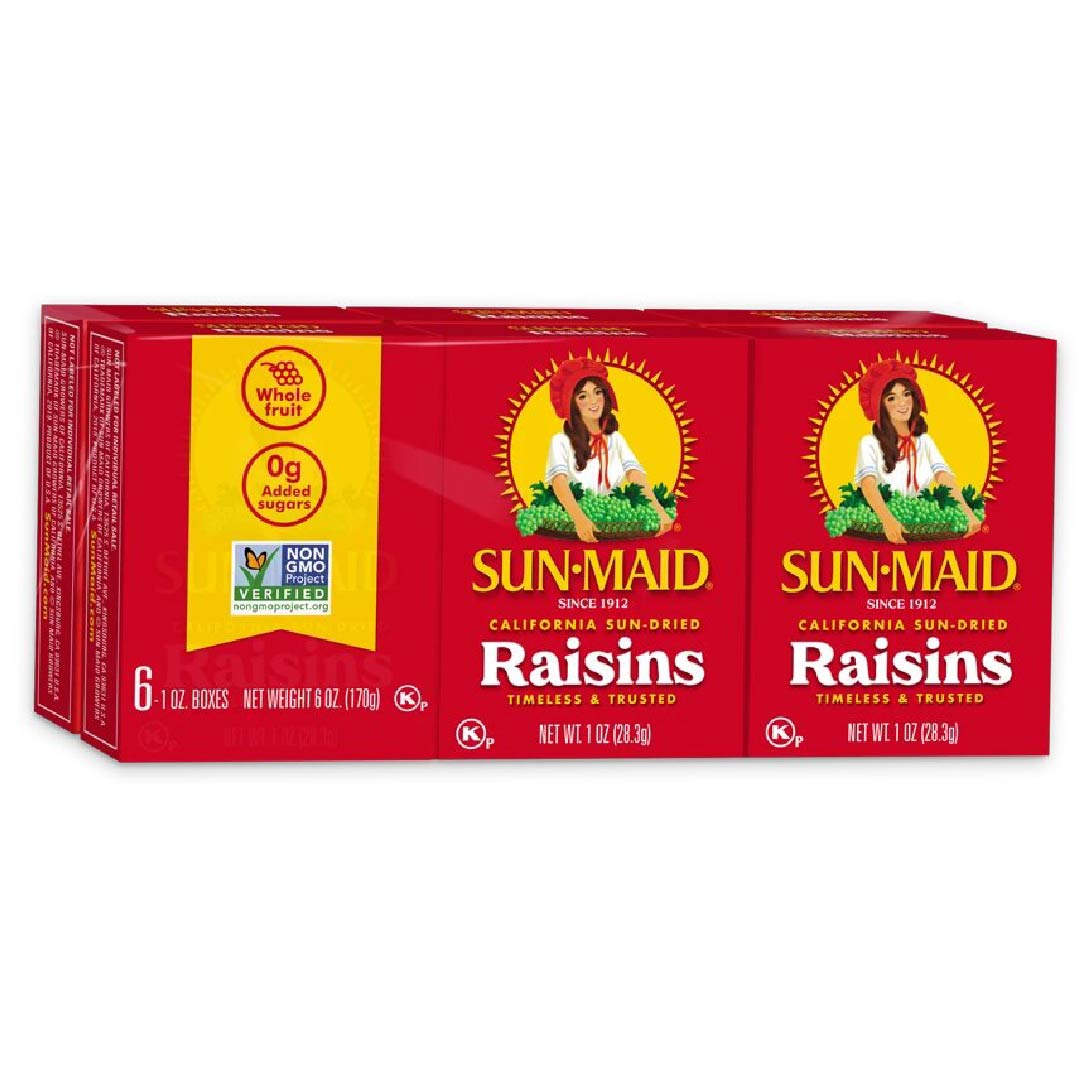 nuevo27-06 Pasas De Uva Californiana Secadas Al Sol Sun-Maid, 6 Pack / 170g - Imagen 1