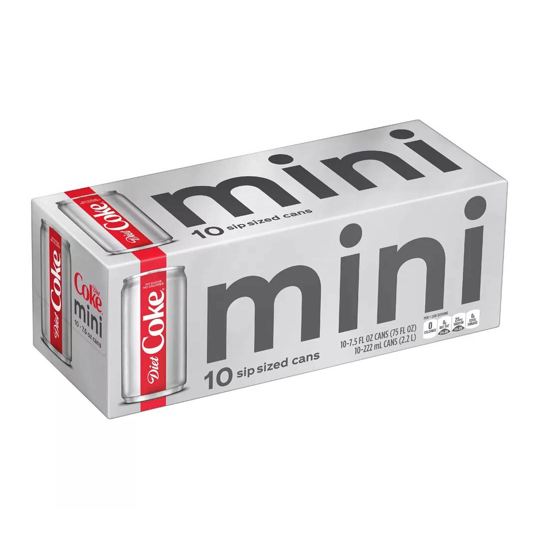 25ma-02 Coca-Cola Light Mini, 10 Pack / 222ml - Imagen 1