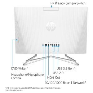 PC HP All-in-One 22-dd0010 21.5 " / Procesador AMD Athlon Silver 3050U / 4 GB de RAM / 256 GB SSD / Windows 10 Home - Imagen 4