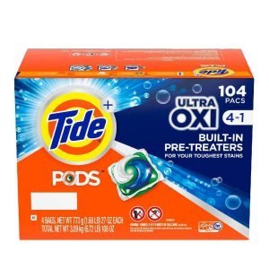 Detergente Líquido En Capsulas Tide Pods 4 en 1 Ultra OXI / 4 Pack / 104 Cap