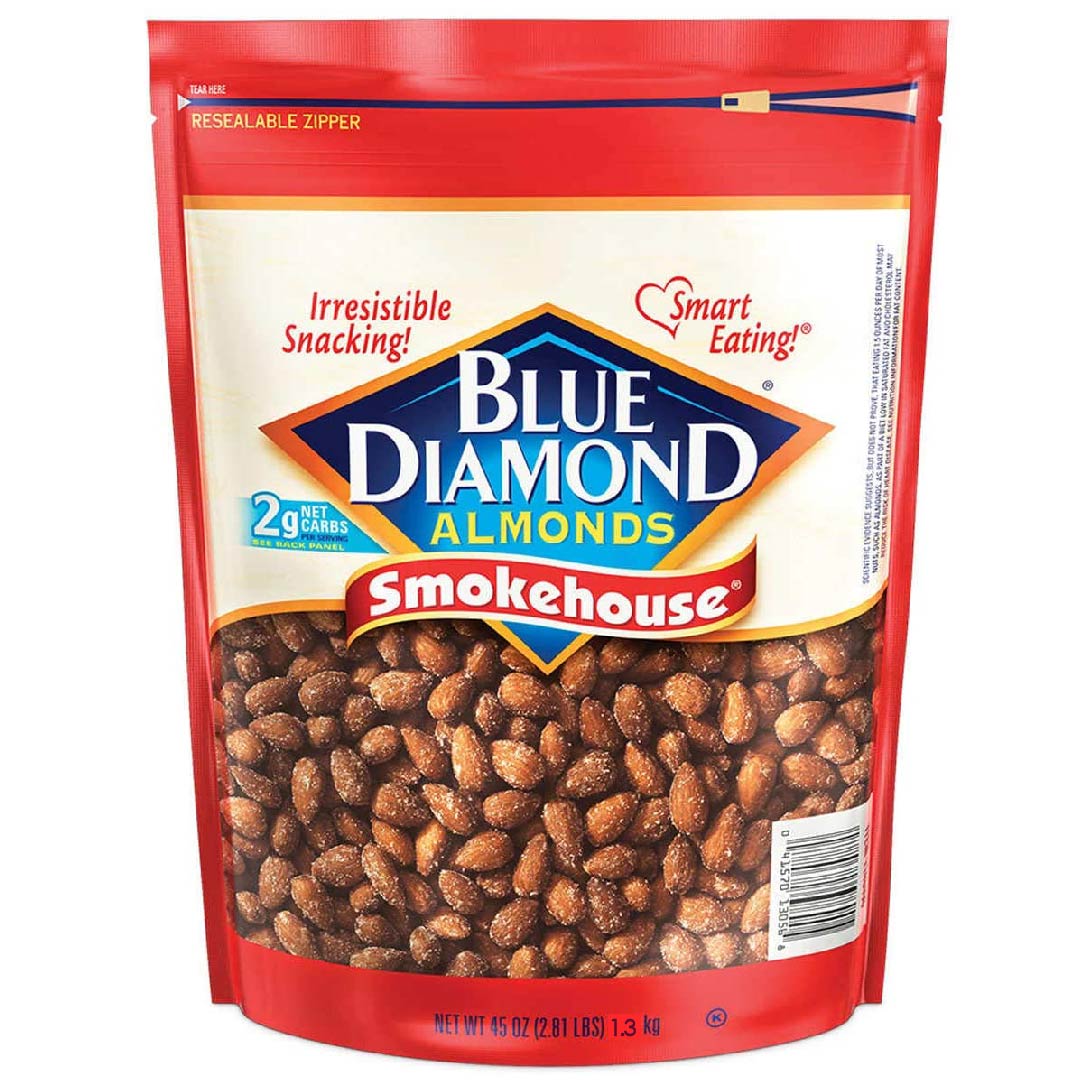 juniocepillo-05 Almendras Ahumadas Enteras Blue Diamond, 1.3kg - Imagen 1