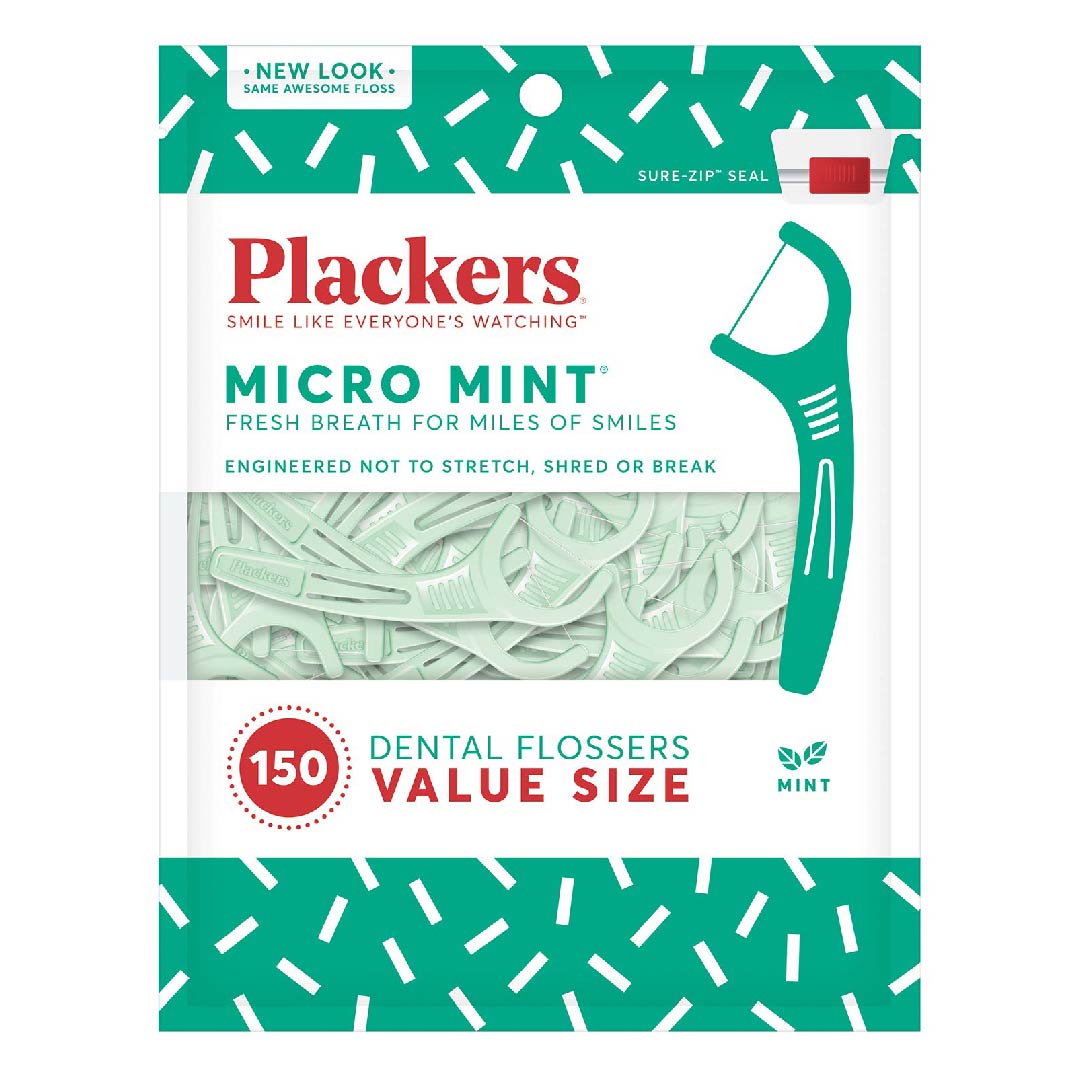 SEPTIEMBRE1-05 Palillos Con Hilo Dental Sabor a Menta, Plackers / 150 Pack - Imagen 1