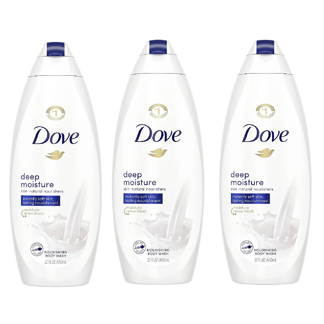 agosto7-03 Gel De Ducha Dove Hidratación Profunda, 3 Pack / 709 mL - Imagen 1