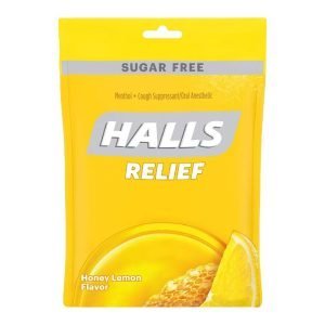 Halls Relief Sabor Honey Lemon Sin Azúcar, 200 Pack