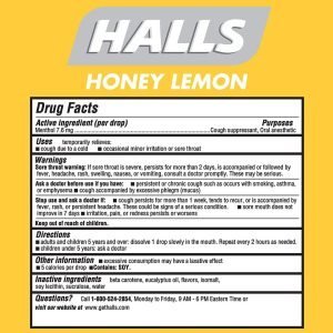 Halls Relief Sabor Honey Lemon Sin Azúcar, 200 Pack - Imagen 2