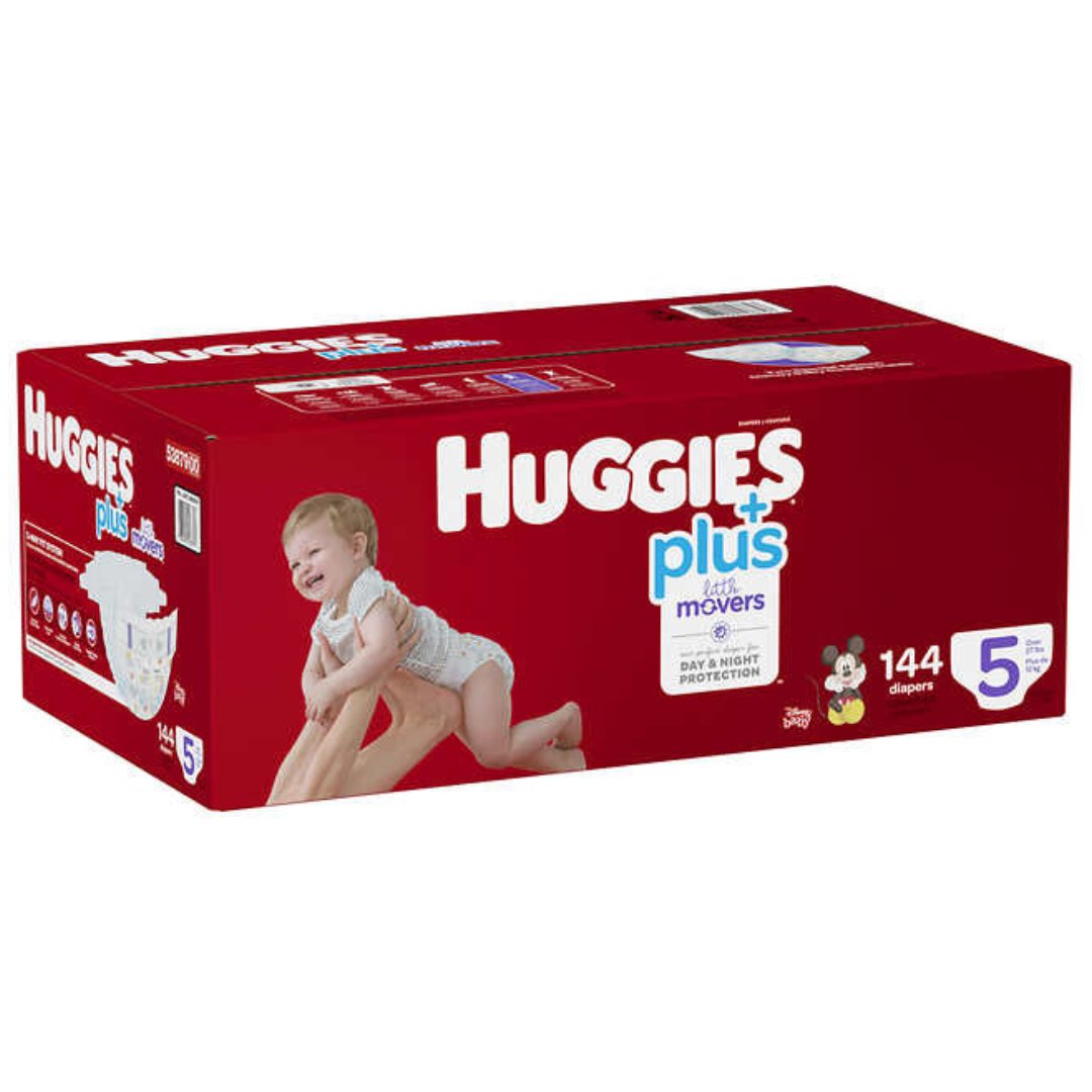 5 (1) Pañales Huggies Little Movers Talla 5 + Plus / 144 Pack - Imagen 1