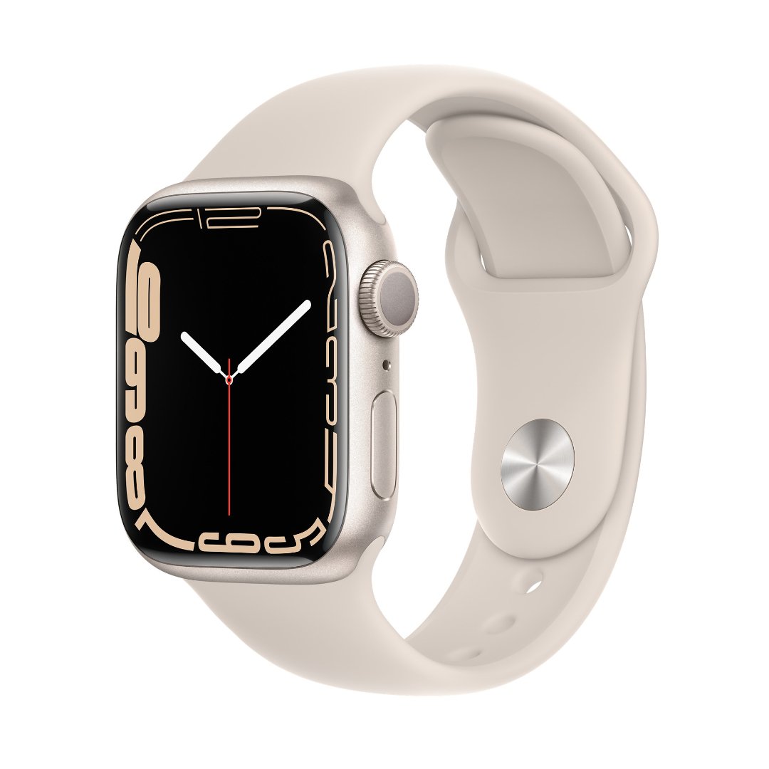 apple7 Reloj Apple Watch Serie 7 GPS, 41mm Aluminum / Correa Deportiva Starlight - Imagen 1
