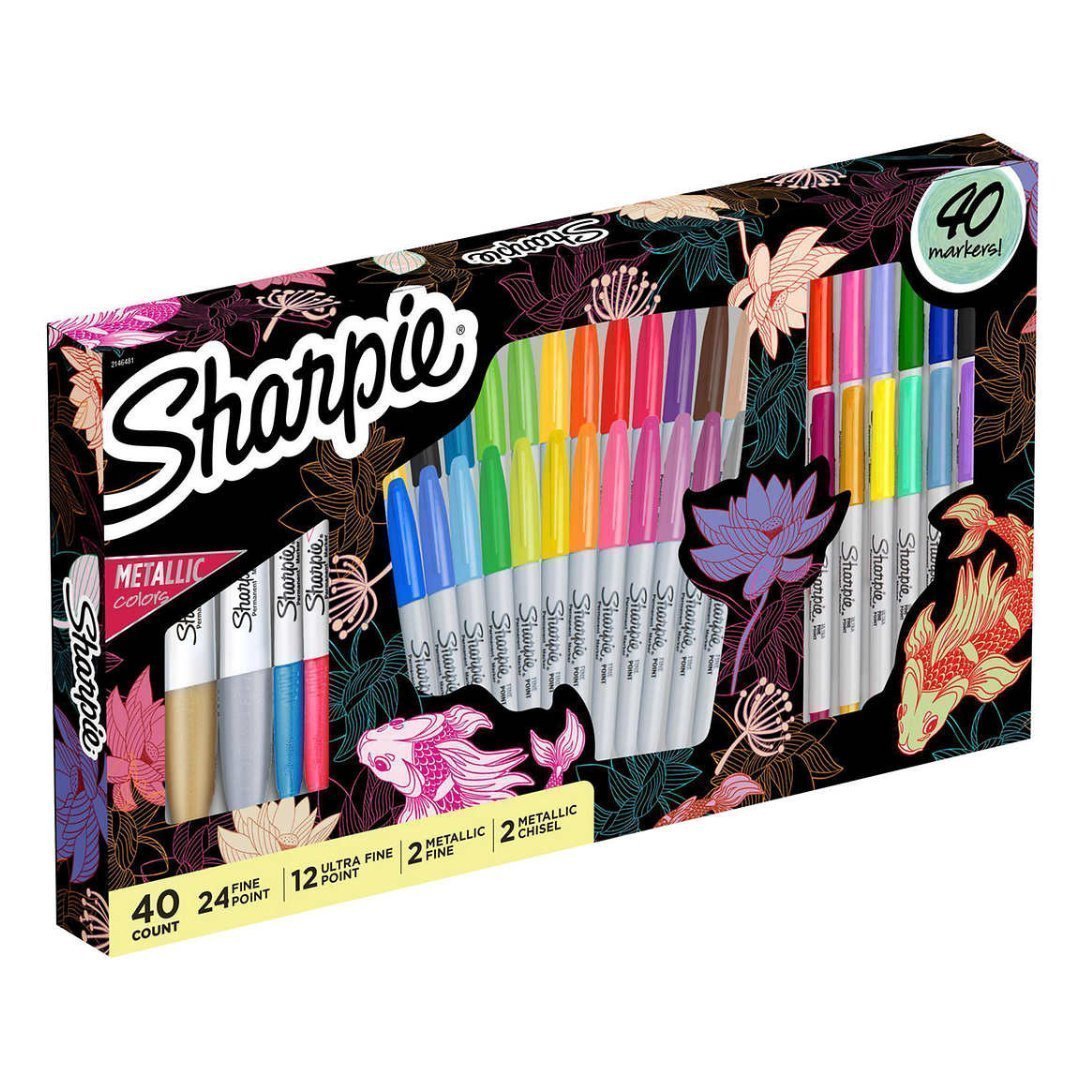 sharpie Marcadores Permanentes Sharpie, Paquete Variado / 40 Und - Imagen 1