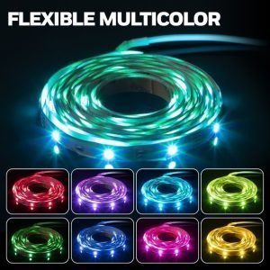 Tira De Luces LED RGB Multicolor Activada Por movimiento Con Control Remoto, Honeywell - Adaptador De Corriente - 16.4 pies/5 m - Imagen 3
