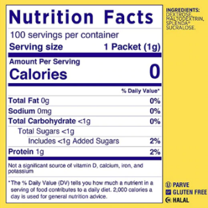 Edulcorante Splenda, 100 Pack / 100g - Imagen 2