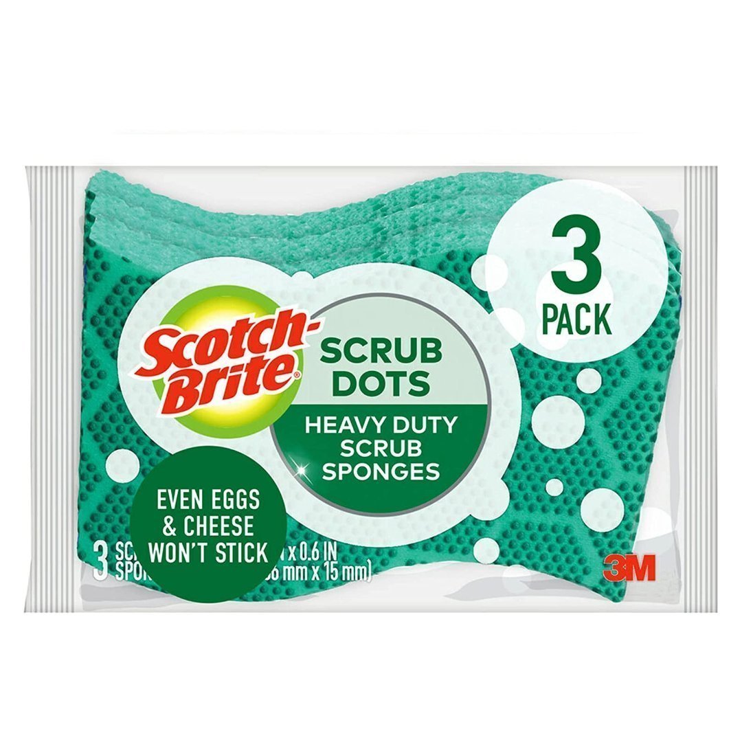 Web_Photo_Editor (15) Esponjas Para Fregar Scrub Dots, Scotch-Brite / 3 Pack. - Imagen 1