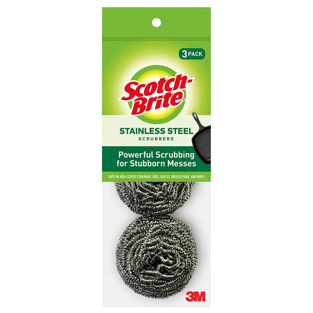 Web_Photo_Editor (18) Esponjas De Acero Inoxidable Scotch-Brite, 3 Pack - Imagen 1