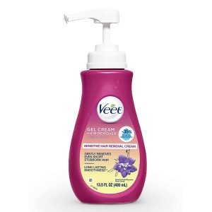 Crema Depilatoria Veet Fórmula Sensible Con Aloe Vera y Vitamina E / 400 mL