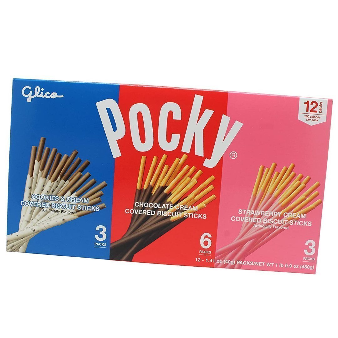 Web_Photo_Editor (36) Pocky Palitos De Galletas - Chocolate - Fresa - Galleta y Crema, Glico / 12 Pack - Imagen 1