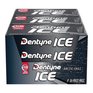 Chiclets Dentyne Ice Sin azúcar Sabor Arctic Chill, 9 Pack / 144 Total