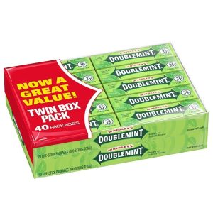 Bandas De Chiclets Wrigley´s Sabor Doublemint 40 Pack / 200 Total