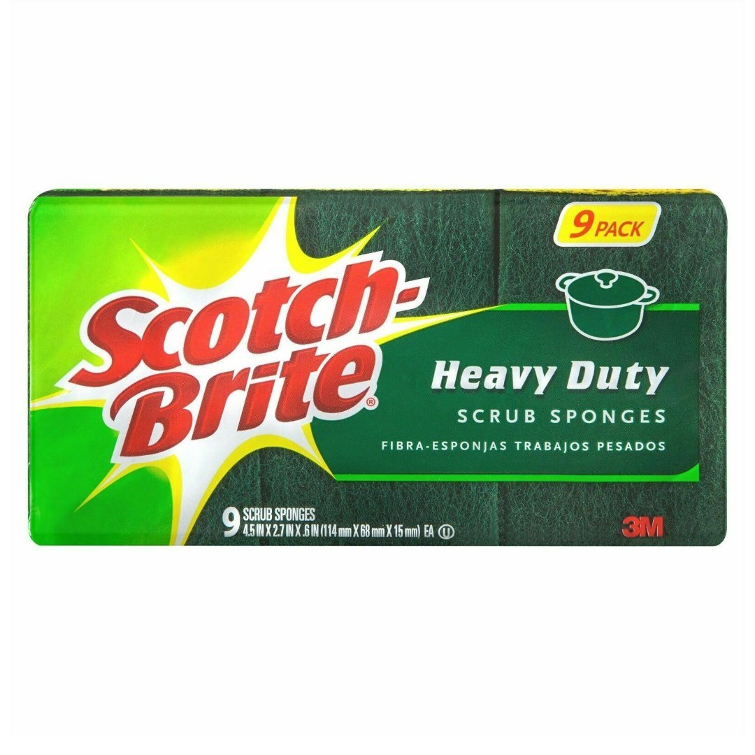 Untitled (43) Esponjas Para Fregar Exfoliantes De Alta Resistencia, Scotch-Brite / 9 Pack - Imagen 1