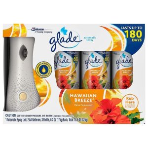 Ambientador Con Dispensador Automático - Aroma Brisa Hawaiana, Glade / 3 Pack / 525g