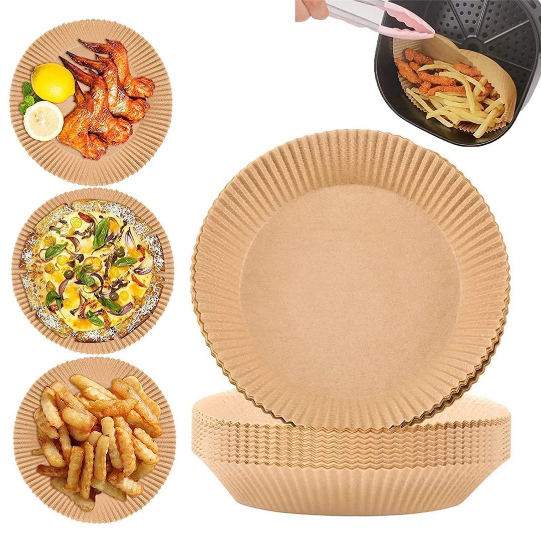 Project 9 (18) Hojas De Papel Pergamino Para AirFryer 6.5" 50 Pack - Imagen 1