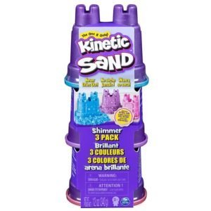 Arena Cinética Brillante Kinétic Sand / Contenedor De Castillo / 3 Pack / 340g / 3+ Años