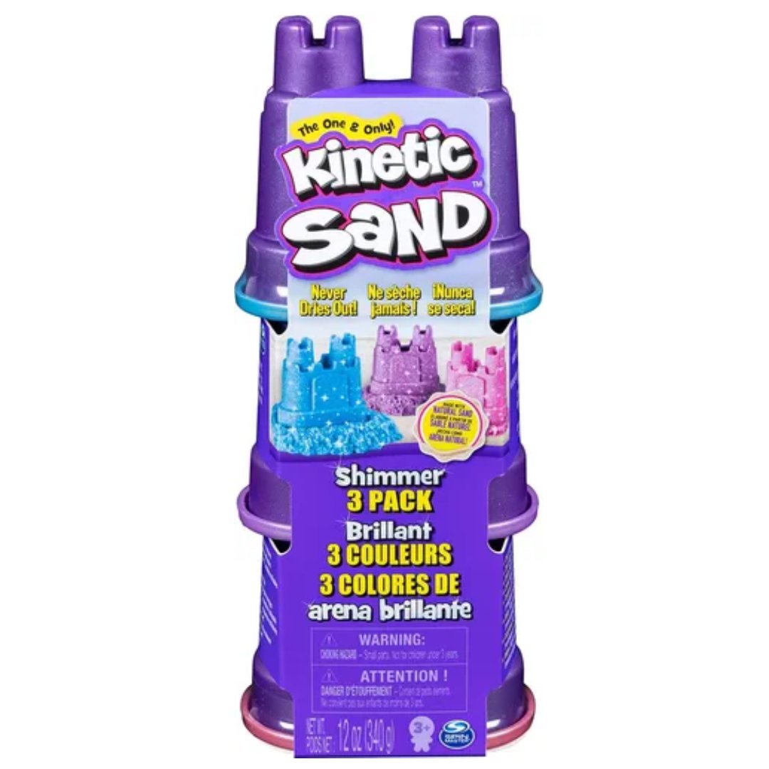 Project 12 (29) Arena Cinética Brillante Kinétic Sand / Contenedor De Castillo / 3 Pack / 340g / 3+ Años - Imagen 1