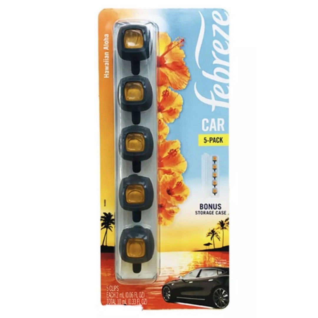 Project 12 (32) Ambientadores Para Carro Hawaiian Aloha, Febreze / 5 Pack / 10mL - Imagen 1