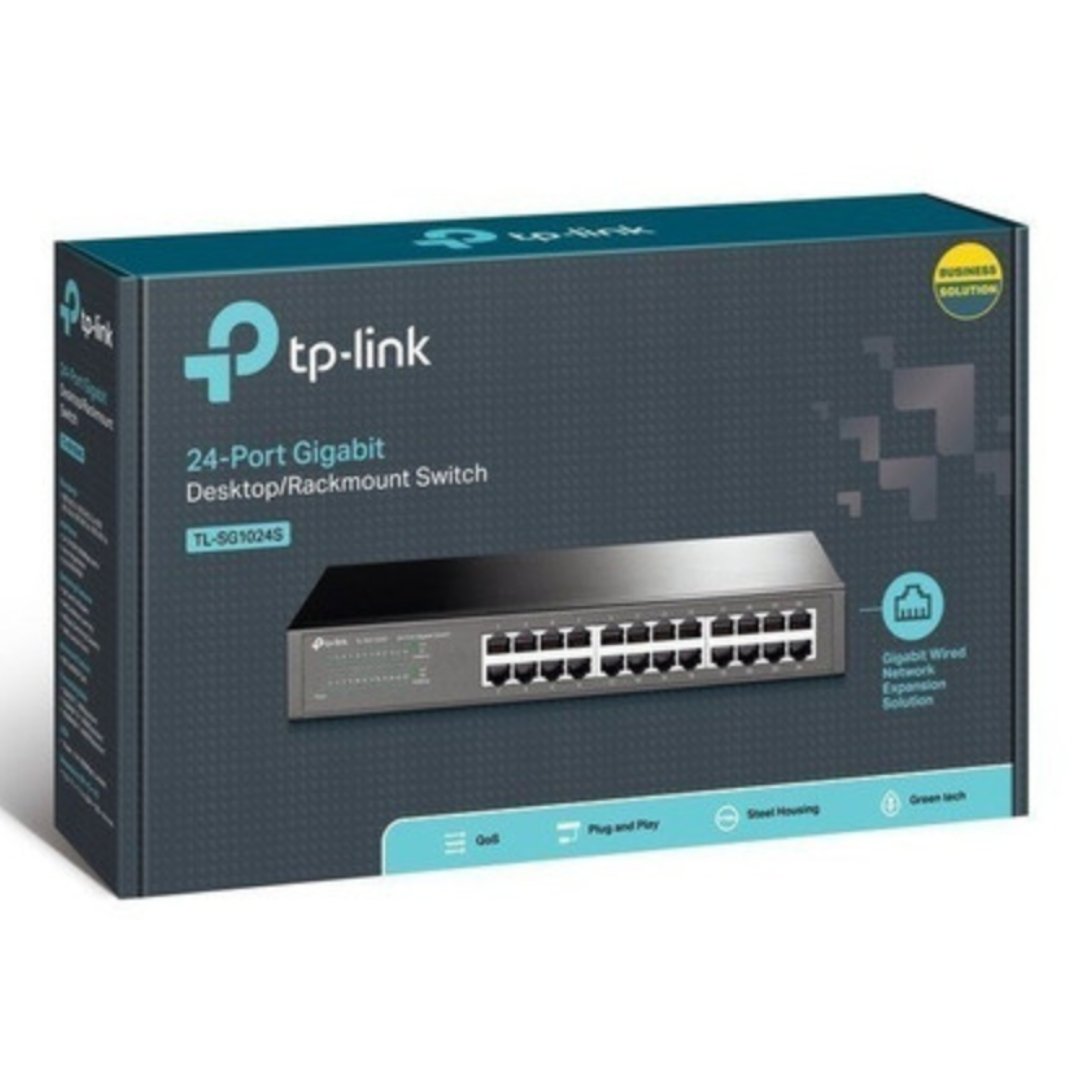 Project 12 (66) TP-Link - Switch Gigabit Ethernet De 24 Puertos × 10/100/1000 Mbps TL-SG1024S - Imagen 1