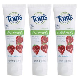 Pasta Dental Para Niños Protección Contra Las Caries Con Flúor Sabor Fresa, Tom’s of Maine / 3 Pack / 150g