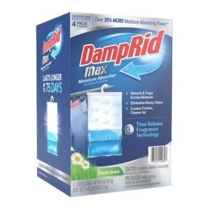 Deshumidificador De Olores En Bolsa Colgante Con Aroma Fresco, DampRid Max / 4 Pack / 1.81 Kg