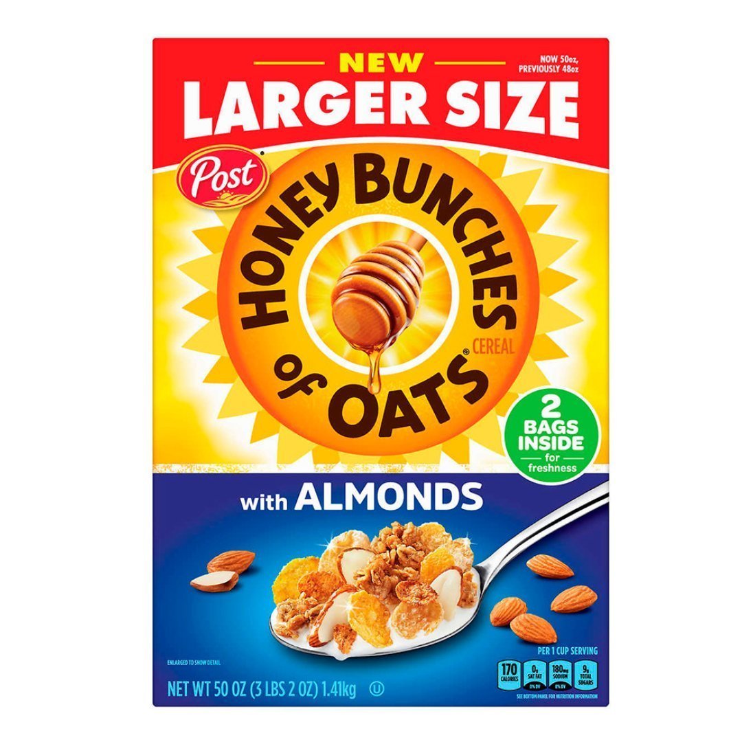 Project 16 (76) Cereal Con Almendras Post Honey Bunches Of Oats / 2 Pack / 1.41 Kg - Imagen 1