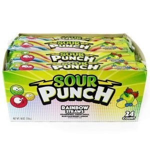 Gomitas En Palillos De Arcoíris, Sour Punch / 24 Pack / 57g