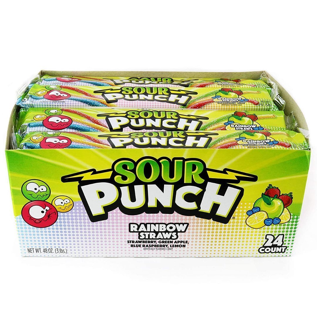 Project 16 (83) Gomitas En Palillos De Arcoíris, Sour Punch / 24 Pack / 57g - Imagen 1