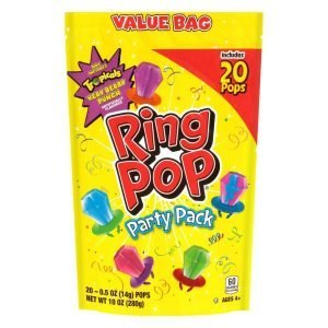 Ring Pop Party Pack Sabores Variados, 14g / 20 Pops